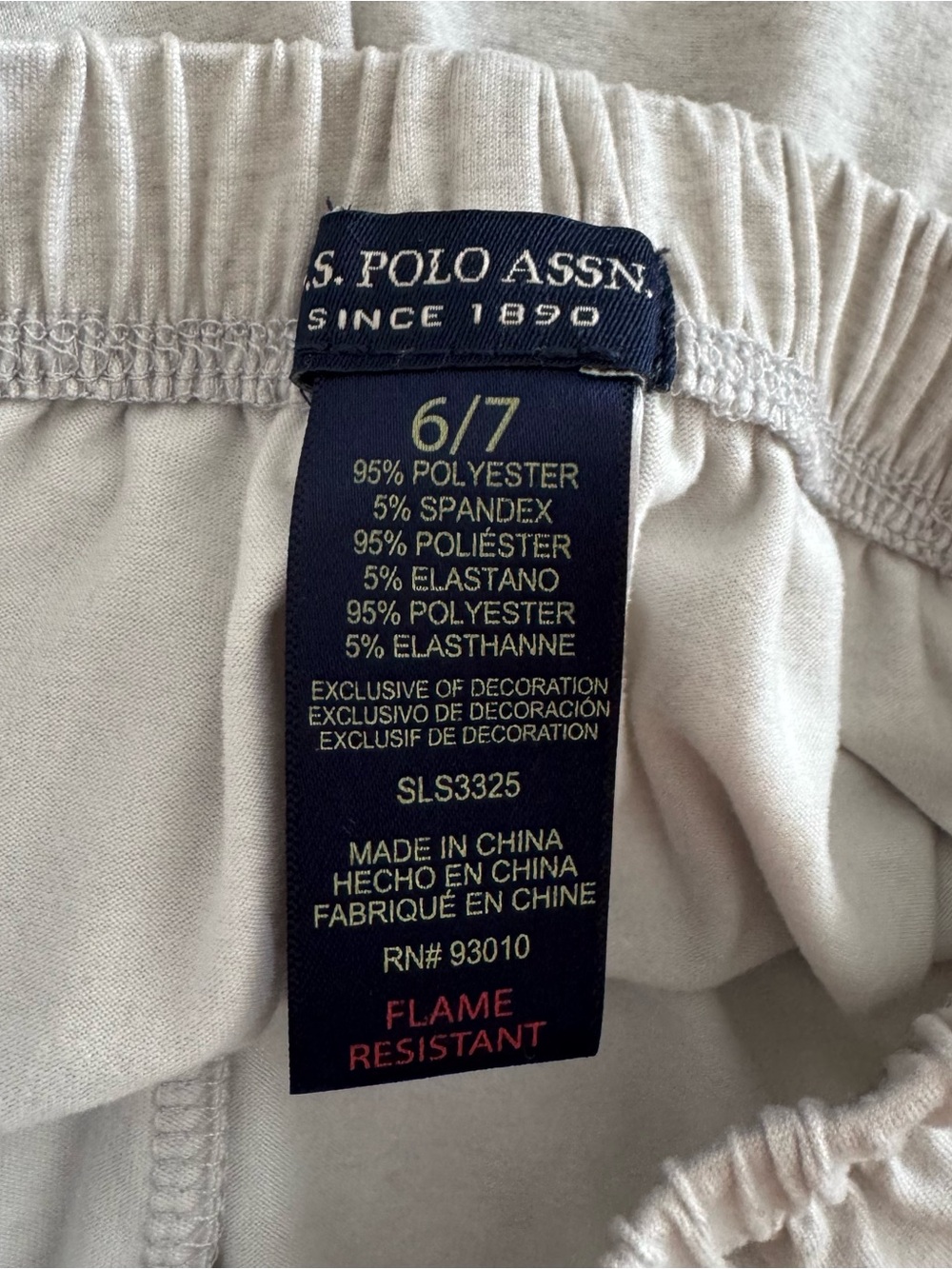 US Polo Assn Boys Pajama Set 6/7 Red Tie Dye USA Shirt Gray Shorts SleepWear New - Picture 14 of 16